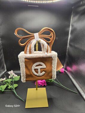 NWT UGG x Telfar Small Shopper Bag – Chestnut Shearling | Crossbody | Dust Bag I